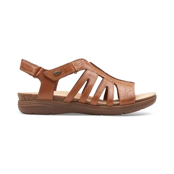 Clarks Women's April Belle Strappy Slingback Sandals Tan Size 6M - Picture 2 of 5